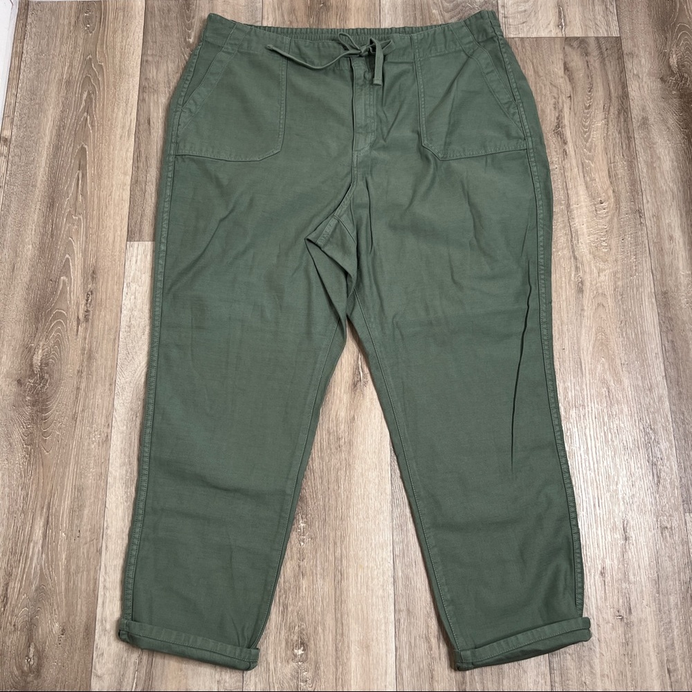 J. Crew Tie-waist Camp Pant Green Size XXL NWT